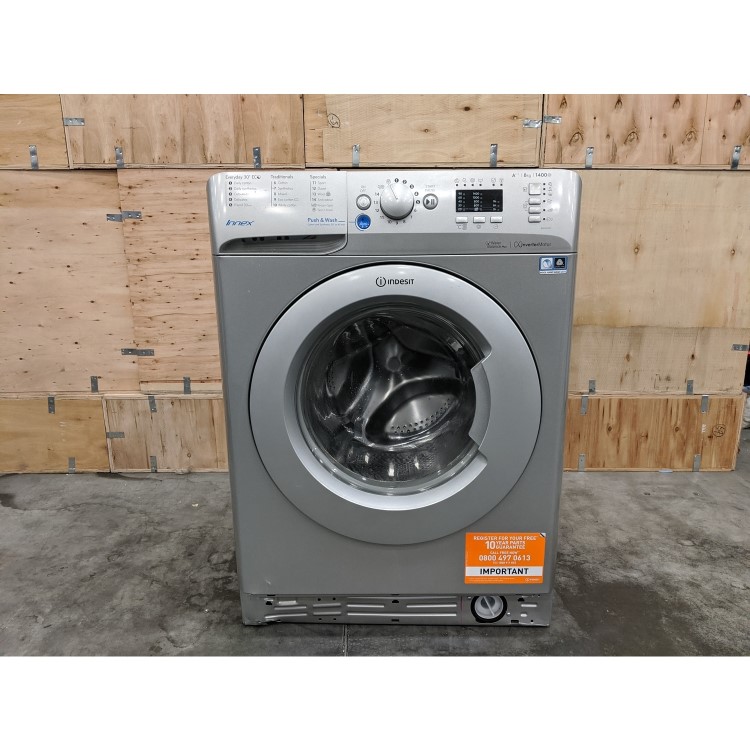 GRADE A3 - Indesit BWA81483XSUK Innex 8kg 1400rpm Freestanding Washing Machine - Silver