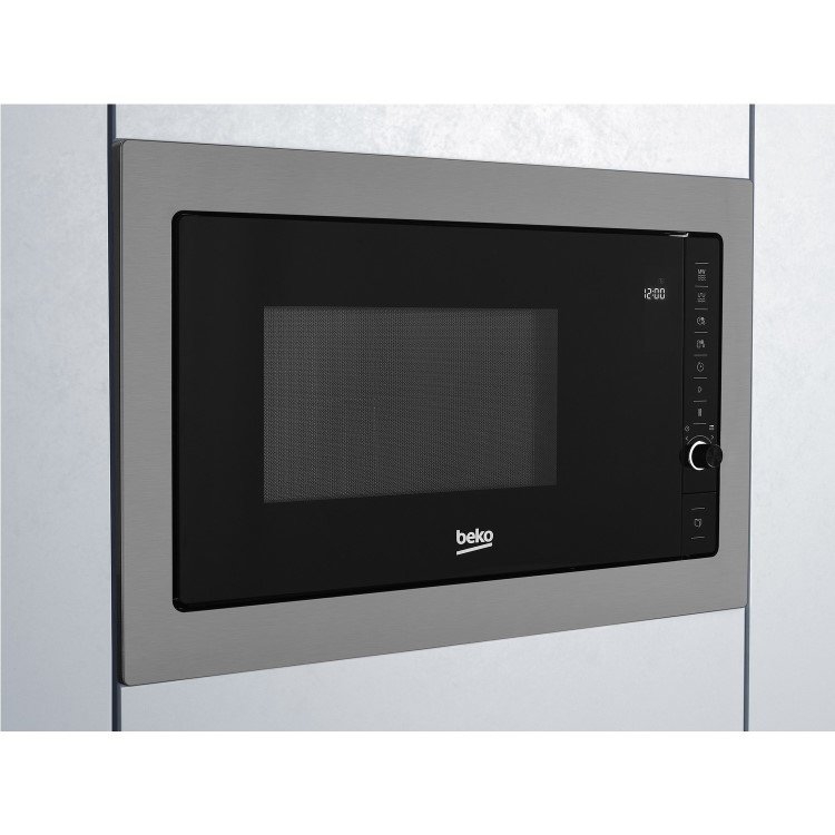 GRADE A2 - Beko MGB25332BG 25L 900W Built-in Microwave Oven & Grill - Stainelss Steel