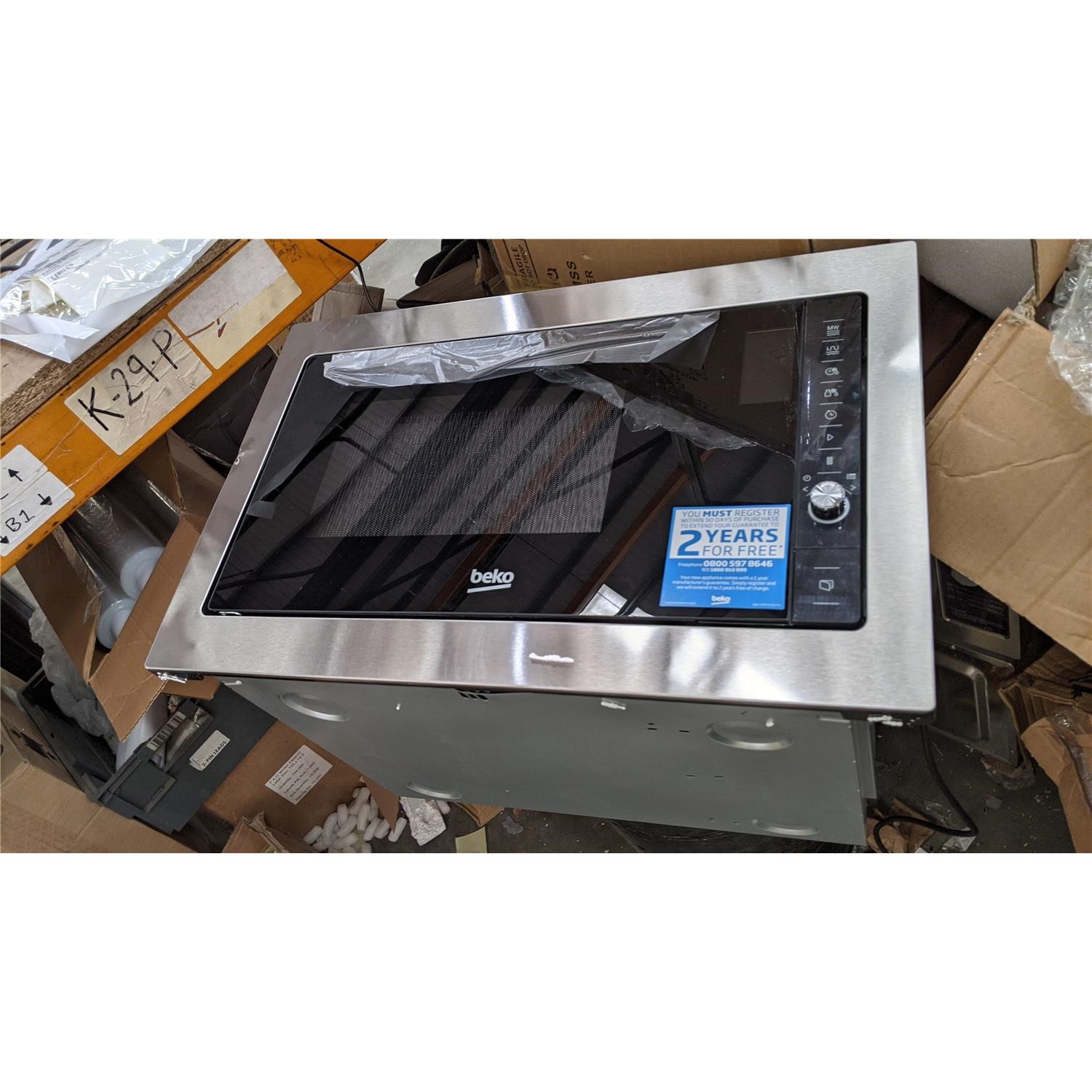 Refurbished Beko MGB25332BG Built In 25L 900W Microwave with Grill