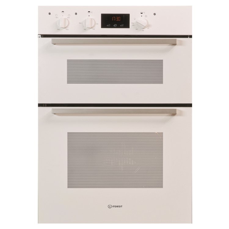 Refurbished Indesit IDD6340WH 60cm Double Built In Electric Oven