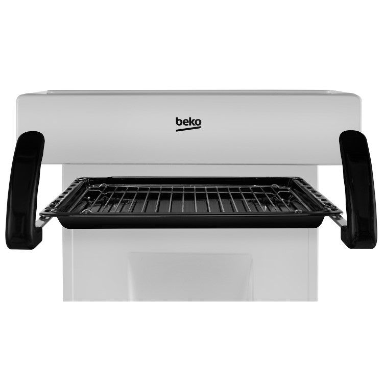 GRADE A2 - Beko KA52NES 50cm Single Oven Gas Cooker With Eye Level Grill - Silver