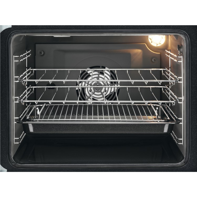 Zanussi 60cm Double Oven Electric Cooker with Catalytic Liners - Black