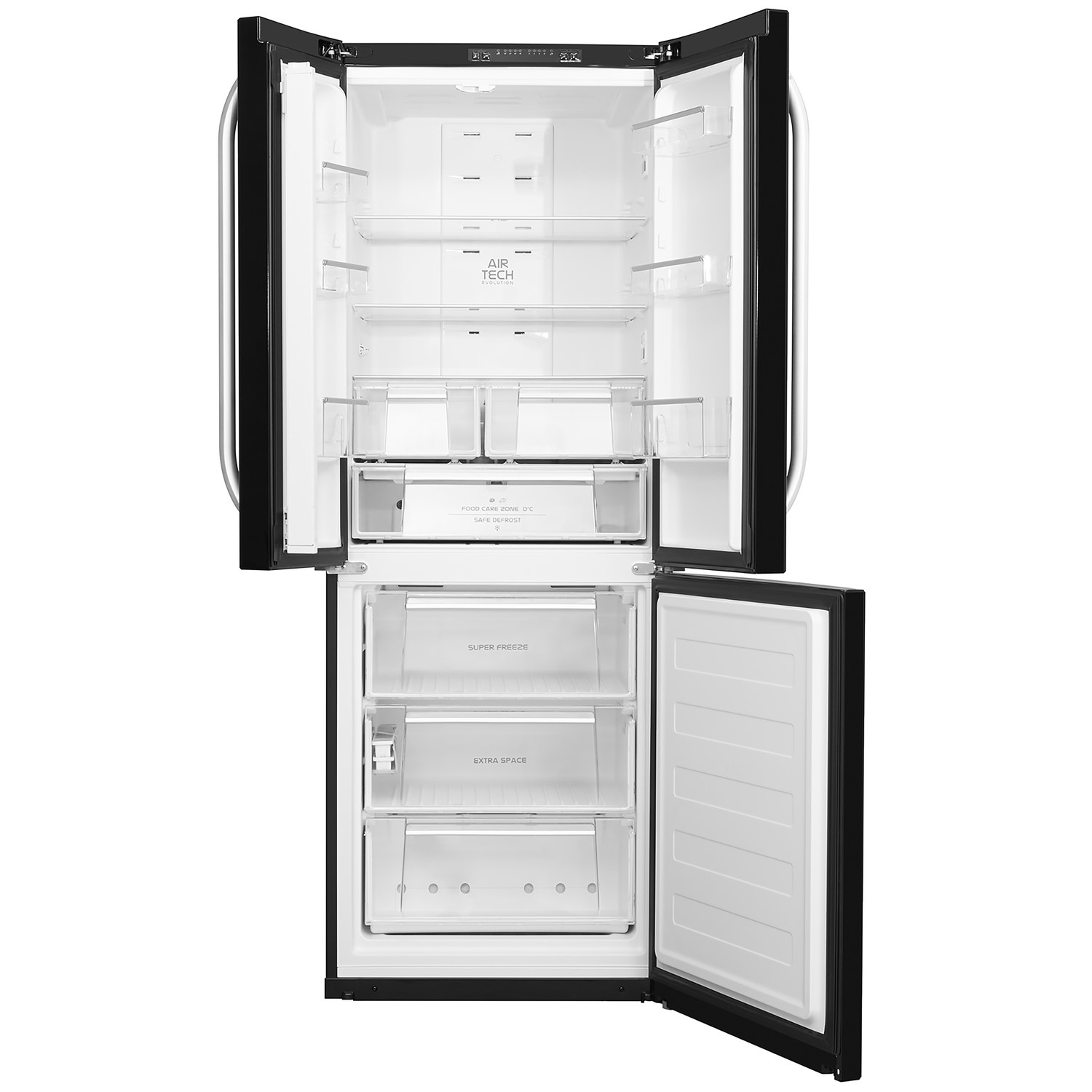 GRADE A2 Hotpoint 446 Litre 55/45 Freestanding Fridge Freezer Black