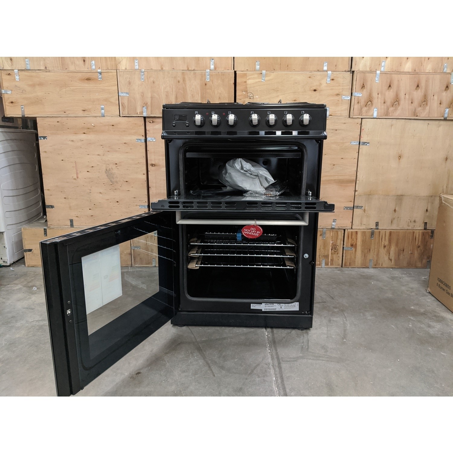 Refurbished electriQ IQDUALFUELBLACK60 60cm Double Oven Dual Fuel