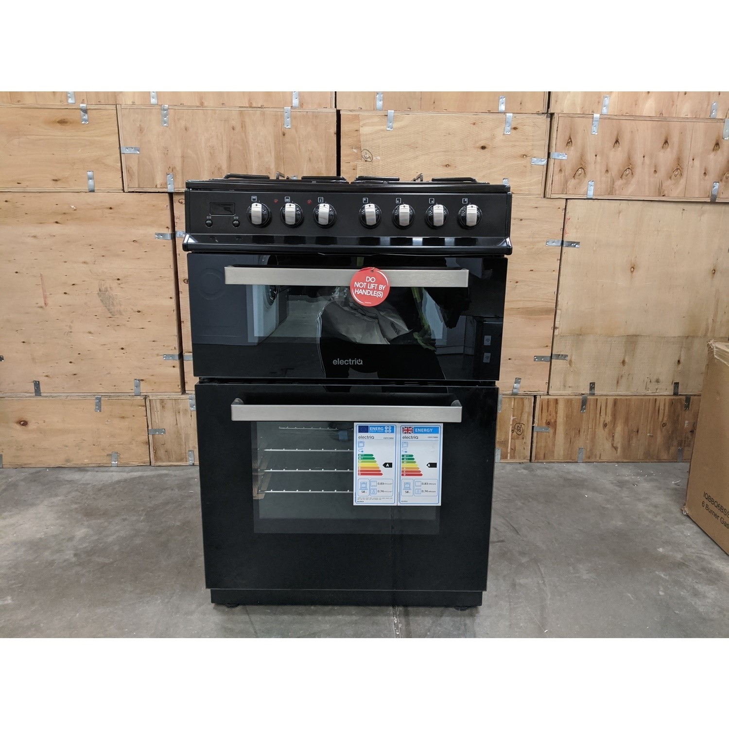 Refurbished electriQ IQDUALFUELBLACK60 60cm Double Oven Dual Fuel