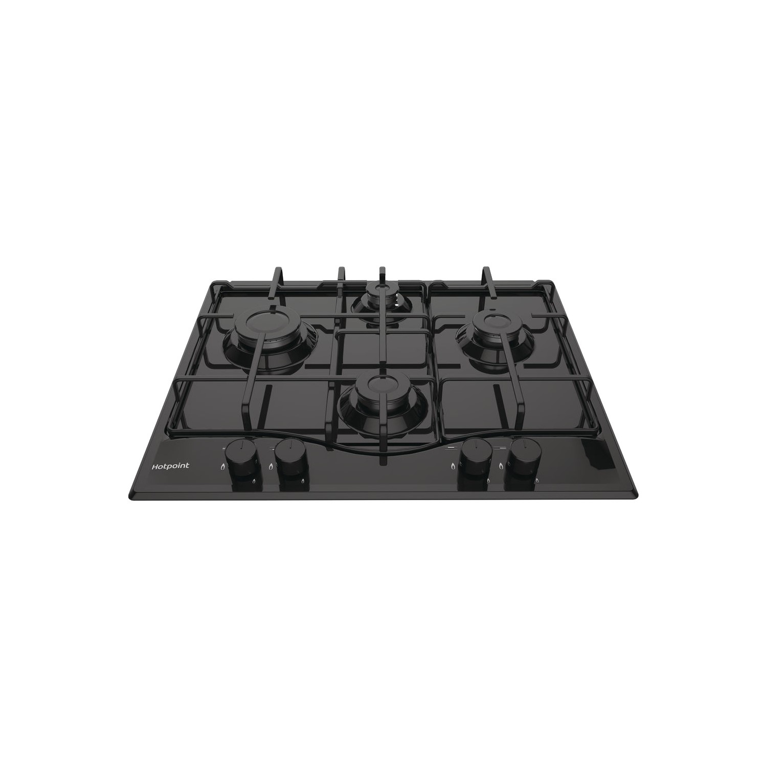 Refurbished Hotpoint PCN642HBK 60cm Four Burner Gas Hob Black