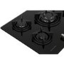 Rangemaster 70cm 5 Burner Black Glass Gas Hob with Wok Burner