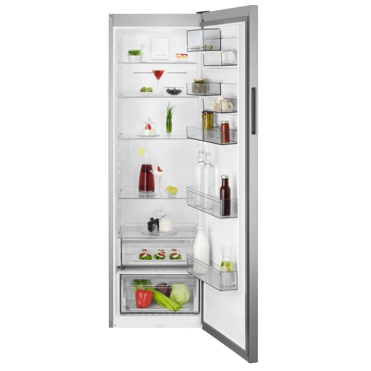 AEG 360 Litre Tall Freestanding Fridge - Grey/Stainless Steel