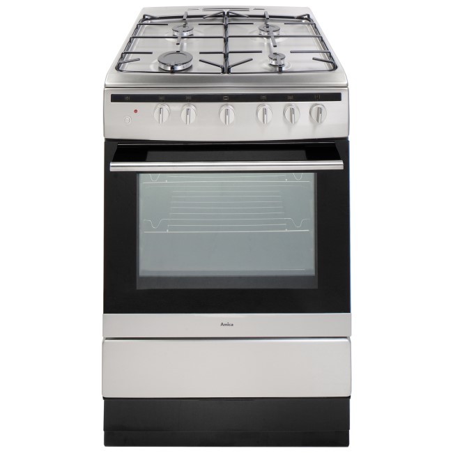Amica 60cm Gas Cooker - Stainless Steel
