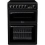 GRADE A1 - Hotpoint HAE60KS 60cm Double Oven Electric Cooker - Black