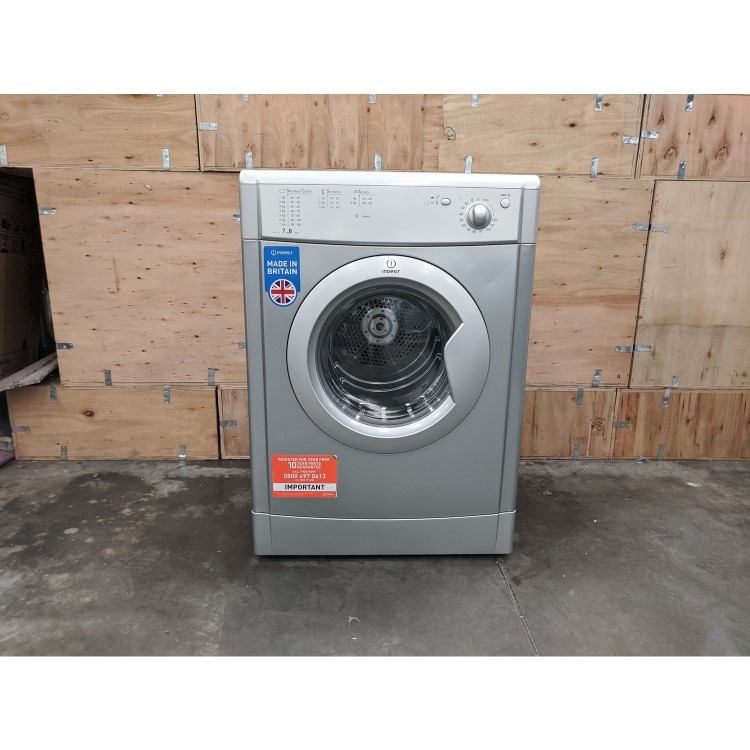 Refurbished INDESIT IDV75S EcoTime 7kg Freestanding Vented Tumble Dryer - Silver