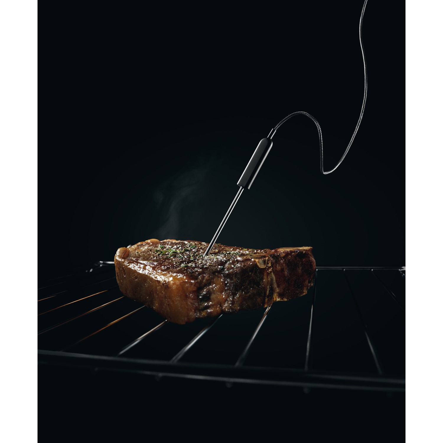 AEG SenseCook Pyrolytic Single Oven with Food Sensor Stainless Steel BPE742320M Appliances