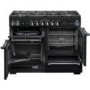 Rangemaster Kitchener 110cm Dual Fuel Range Cooker - Black