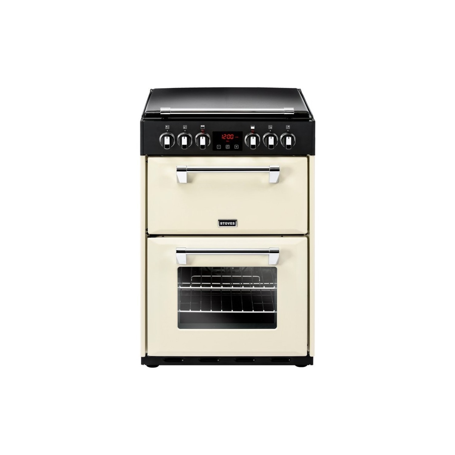 Stoves Richmond 600E 60cm Double Oven Electric Cooker with Ceramic Hob and Lid - Cream