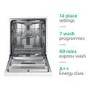 GRADE A1 - Samsung DW60M6050FW 14 Place A++ Freestanding Dishwasher With Cutlery Tray - White