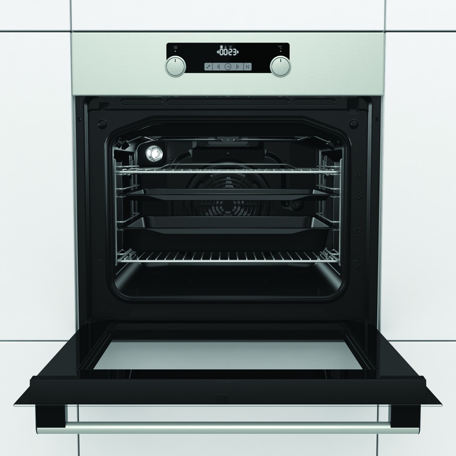 Hisense Electric Single Oven with Steam Function and Steam Cleaning Stainless Steel