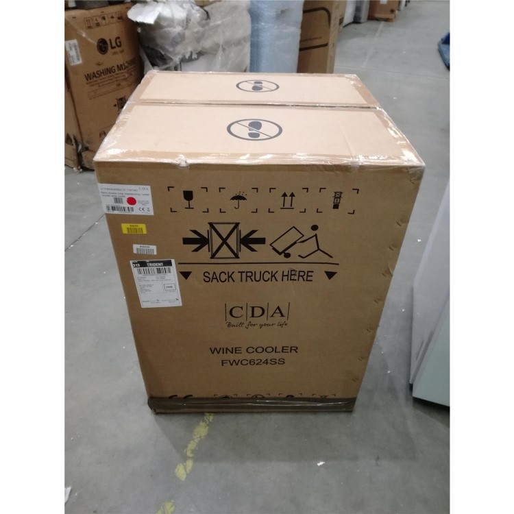 Refurbished CDA FWC624SS 40 Bottle Freestanding Under Counter Wine Cooler Dual Zone 60cm Wide 82cm Tall - Stainless Steel