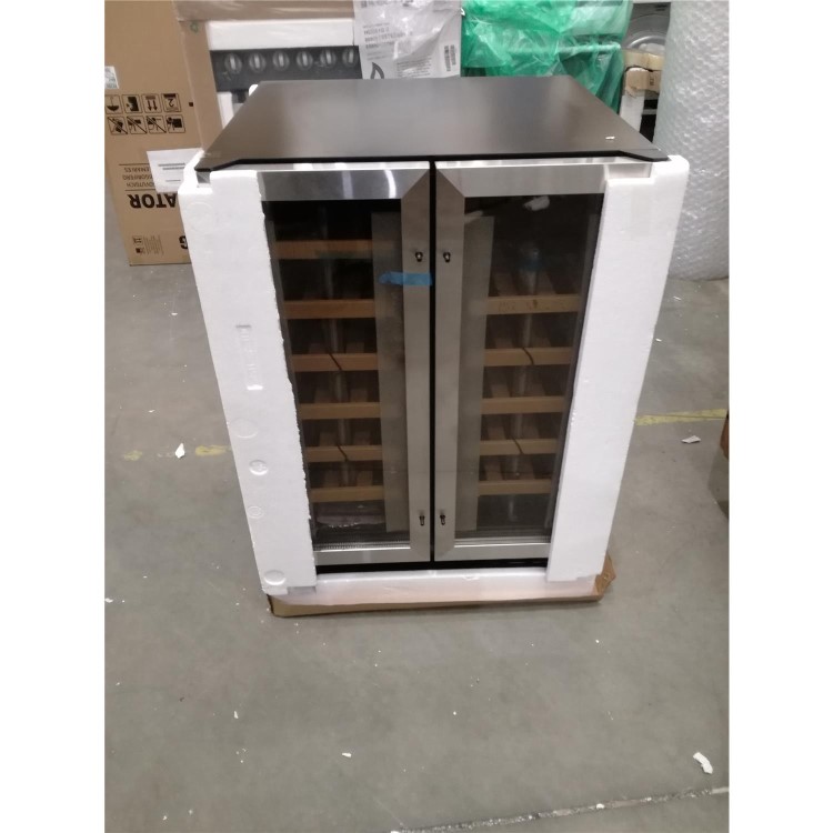 Refurbished CDA FWC624SS 40 Bottle Freestanding Under Counter Wine Cooler Dual Zone 60cm Wide 82cm Tall - Stainless Steel