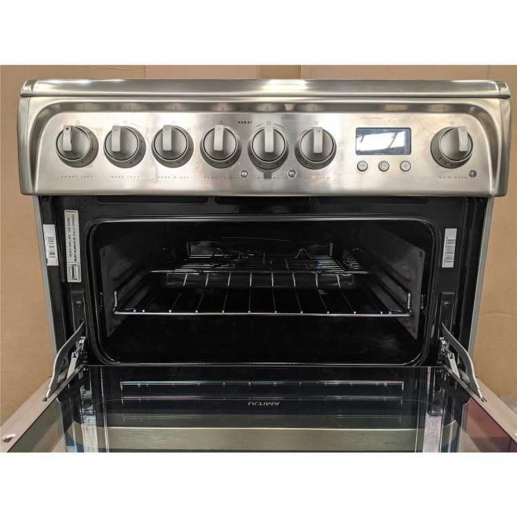 Refurbished Hotpoint HUE61X 60cm Electric Cooker With Ceramic Hob