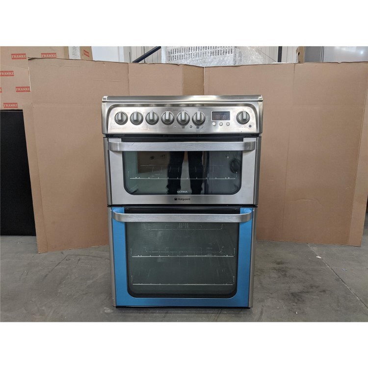 Refurbished Hotpoint HUE61X 60cm Electric Cooker With Ceramic Hob
