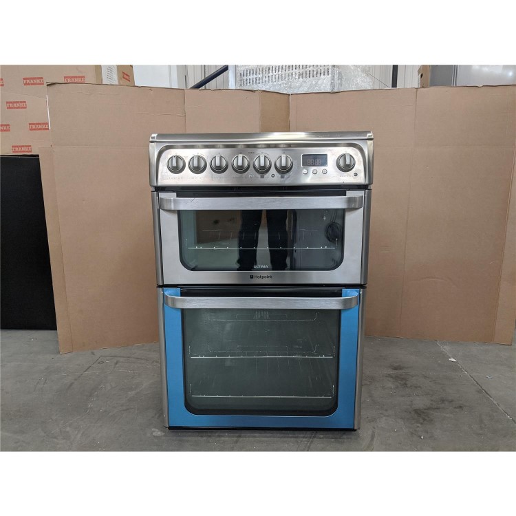 Refurbished Hotpoint HUE61X 60cm Electric Cooker With Ceramic Hob