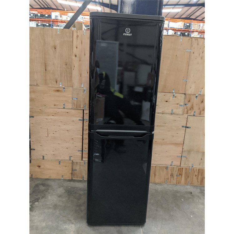 Refurbished Indesit 235 Litre 50/50 Freestanding Fridge Freezer - Black