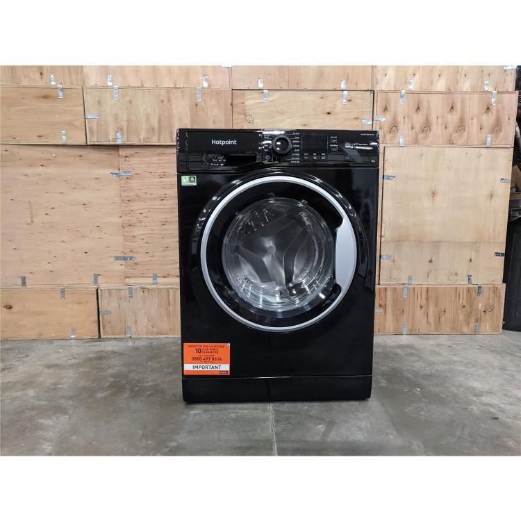 Refurbished Hotpoint NSWM843CBSUKN Freestanding 8KG 1400 SpinWashing Machine