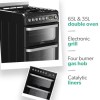 Hotpoint Ultima 60cm Double Oven Dual Fuel Cooker - Black