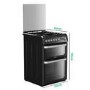Hotpoint Ultima 60cm Double Oven Dual Fuel Cooker - Black