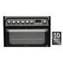 Hotpoint Ultima 60cm Double Oven Dual Fuel Cooker - Black