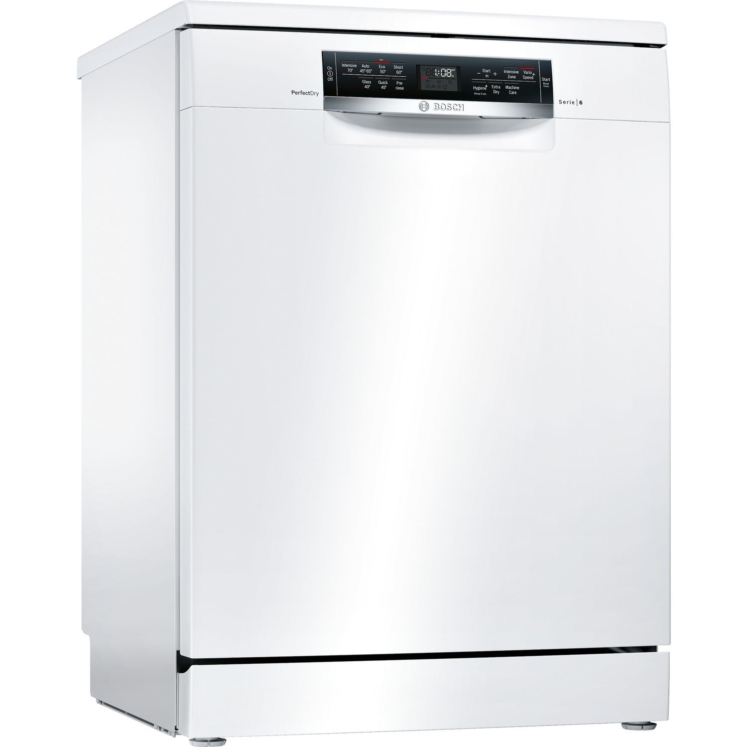 Refurbished Bosch Serie 6 SMS67MW00G 14 Place Freestanding Dishwasher White