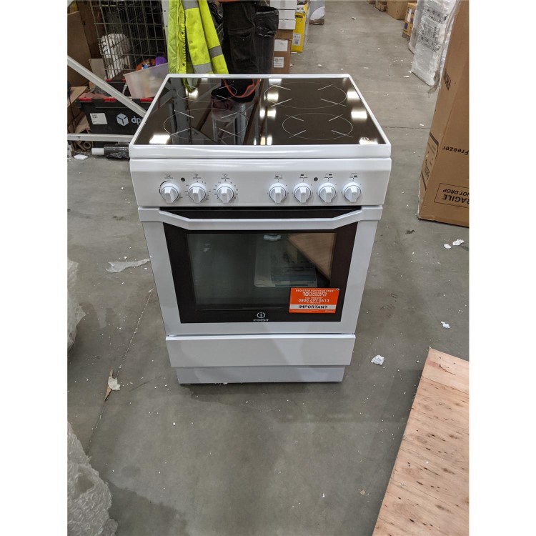 Refurbished Indesit I6VV2AW 60cm Electric Cooker With Ceramic Hob White