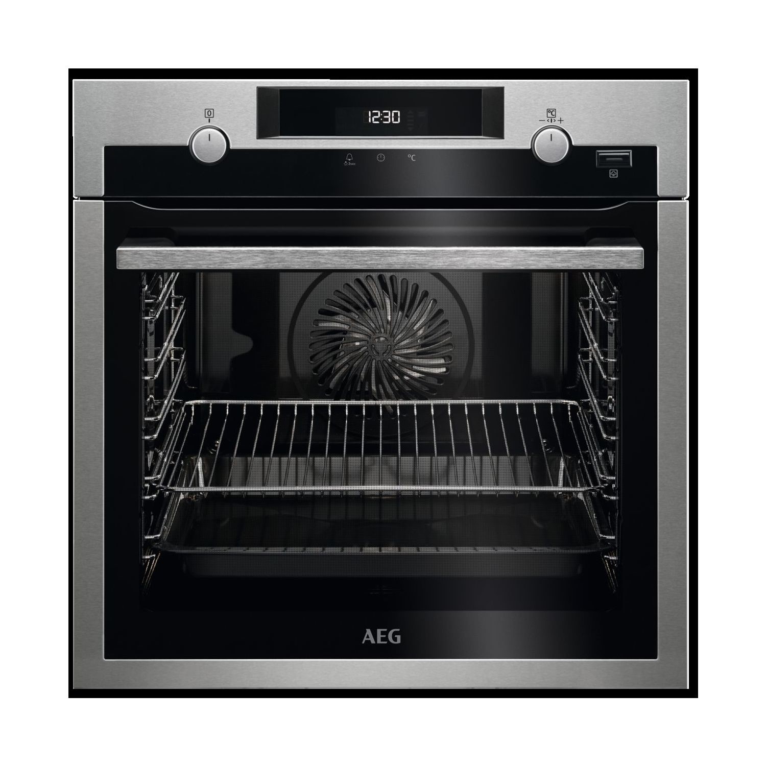 Refurbished AEG BPS555020M 60cm Single Built In Electric Oven Stainless Steel