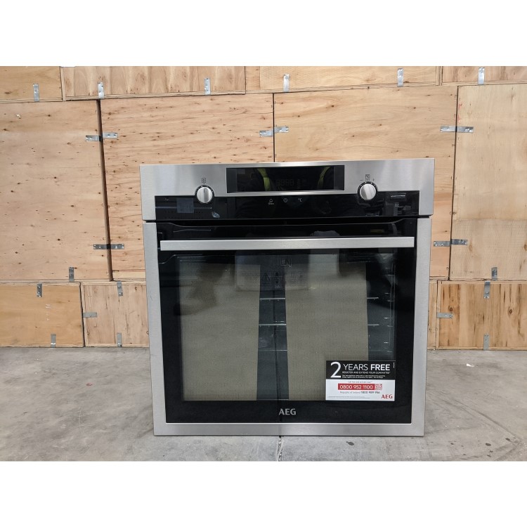 Refurbished AEG BPS555020M 60cm Single Built In Electric Oven Stainless Steel