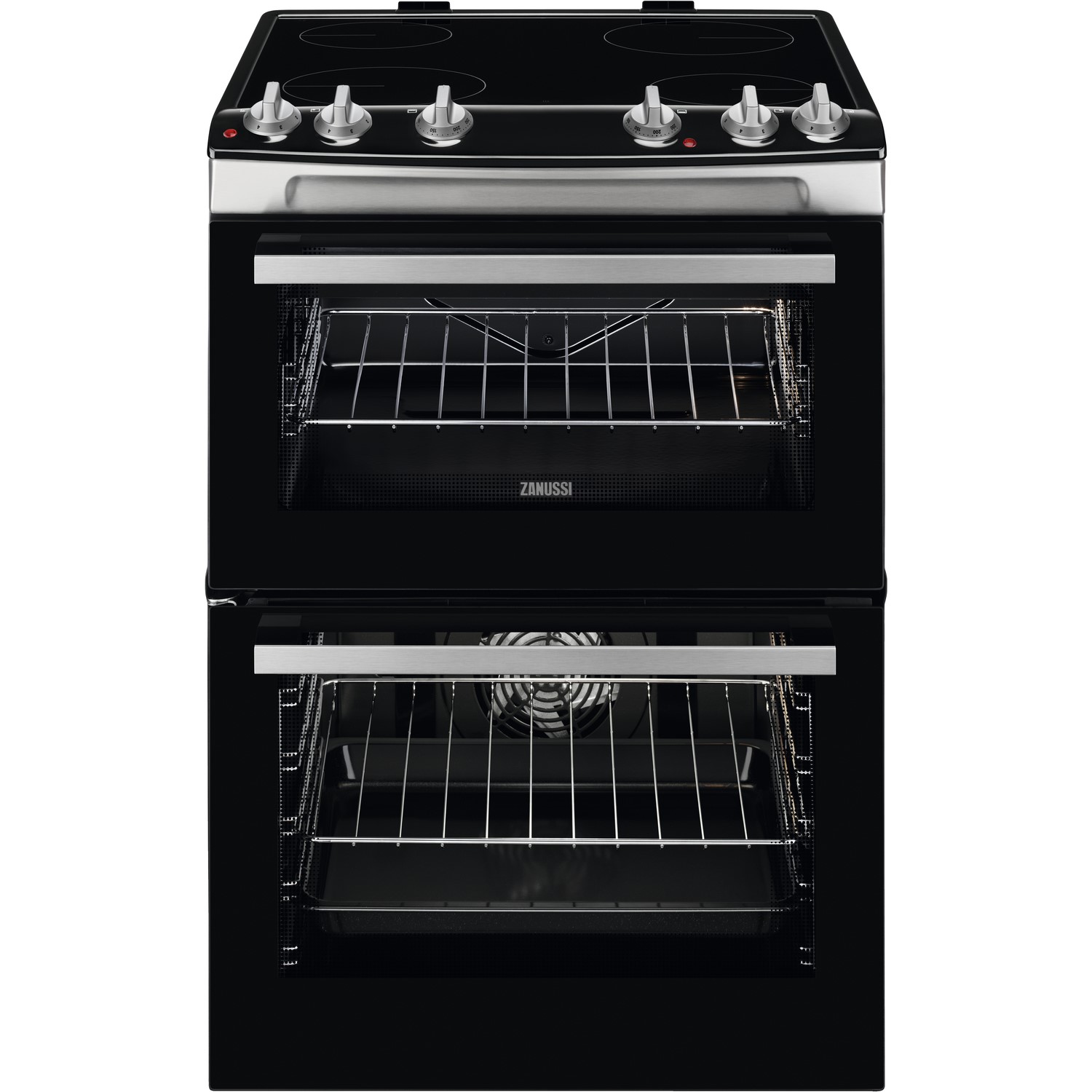 Refurbished Zanussi ZCV66050XA 60cm Double Oven Electric Cooker Stainless Steel