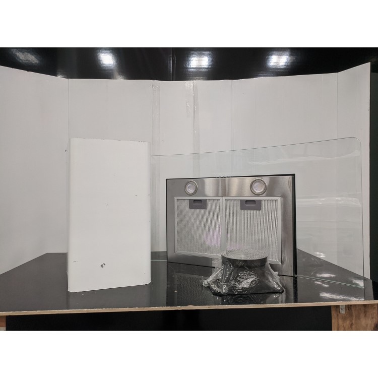 Refurbished CDA ECP102SS 100cm Curved Glass Chimney Cooker Hood Stainless Steel