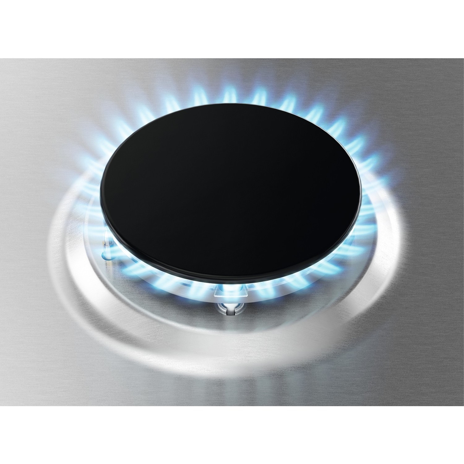 Zanussi Series 40 60cm 4 Burner Gas Hob with Wok Burner Stainless