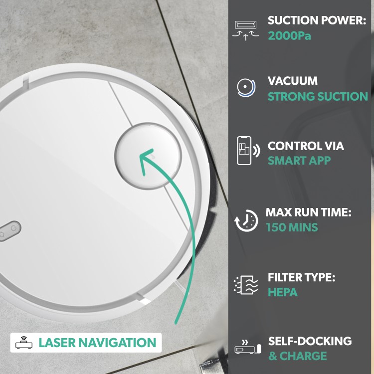 Refurbished Xiaomi S Series Smart Laser LDS Navigation Robot Vacuum Cleaner