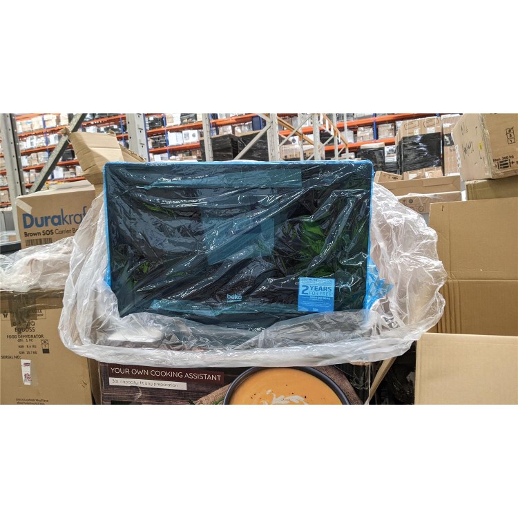 Refurbished Beko MGB25333BG Built In 25L 900W Microwave with Grill Black