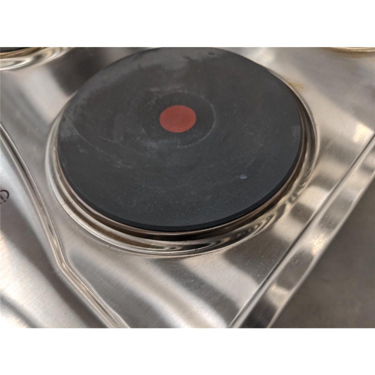 Refurbished Indesit TI60X 60cm Four Zone Solid Plate Electric Hob Stainless Steel