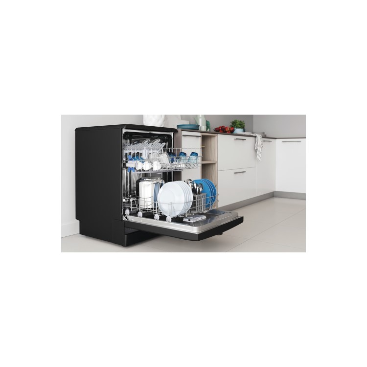 Indesit 13 Place Settings Freestanding Dishwasher - Black