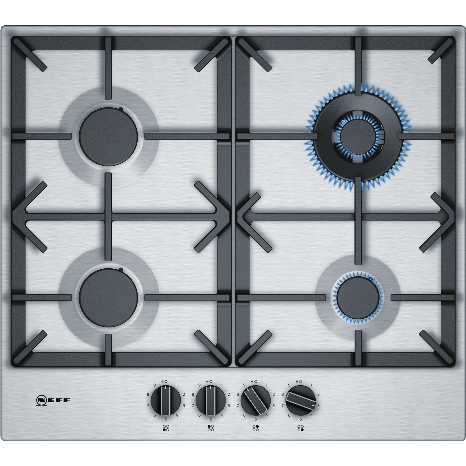 Refurbished Neff T26DS59N0 N70 60cm Four Burner Gas Hob - Stainless Steel