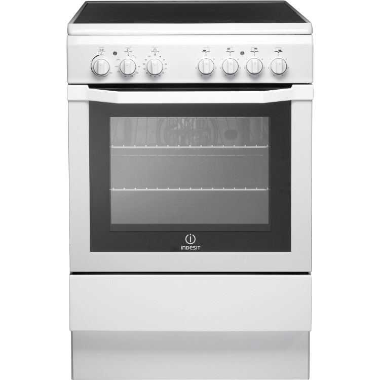 Refurbished Indesit I6VV2AW 60cm Electric Cooker With Ceramic Hob White