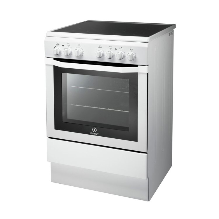 Refurbished Indesit I6VV2AW 60cm Electric Cooker With Ceramic Hob White