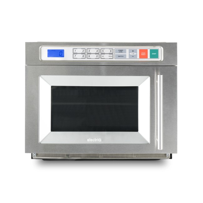 GRADE A3 - electriQ 1800W 30L Programmable Commercial Microwave for Commercial Kitchens & Catering - Stainless Steel