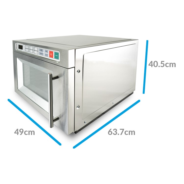 GRADE A2 - electriQ 1800W 30L Programmable Commercial Microwave for Commercial Kitchens & Catering - Stainless Steel
