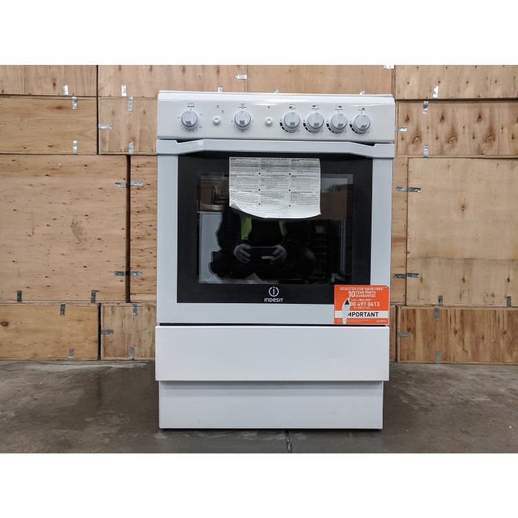 Refurbished Indesit I6GG1W 60cm Single Oven Gas Cooker White
