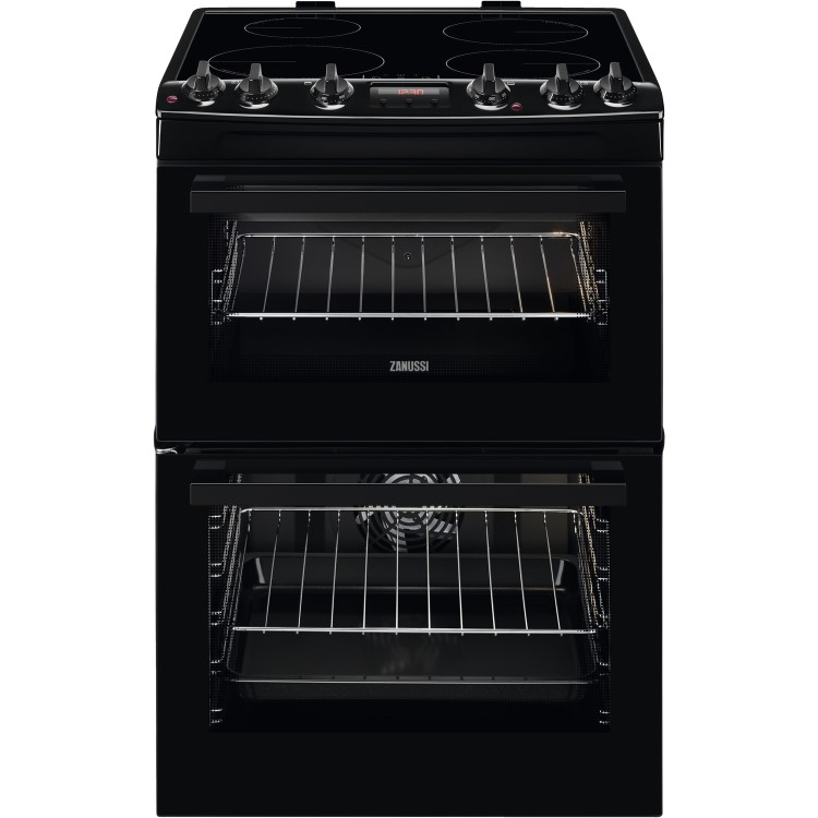 Zanussi 60cm Double Oven Electric Cooker with Induction Hob - Black
