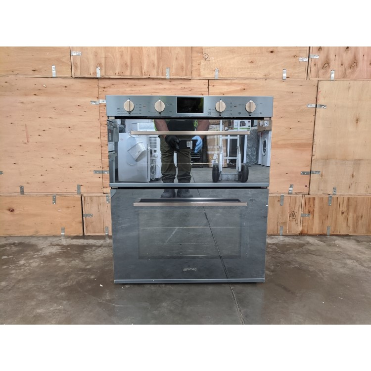 Refurbished Smeg Cucina DUSF400S Double Built Under Electric Oven Silver
