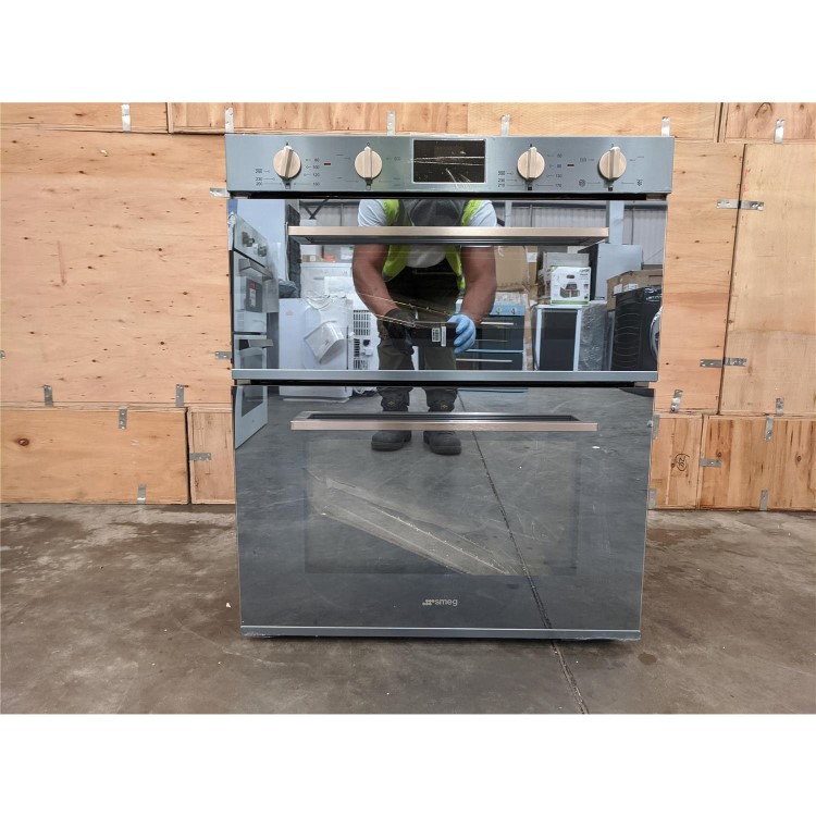 Refurbished Smeg Cucina DUSF400S Double Built Under Electric Oven Silver